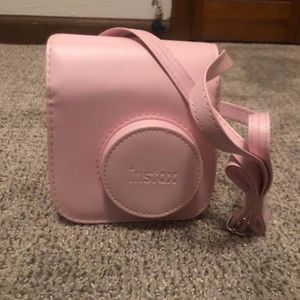 InstaxMini Instax Mini Pink Crossbody Carry Case Camera Bag Strap Pastel New